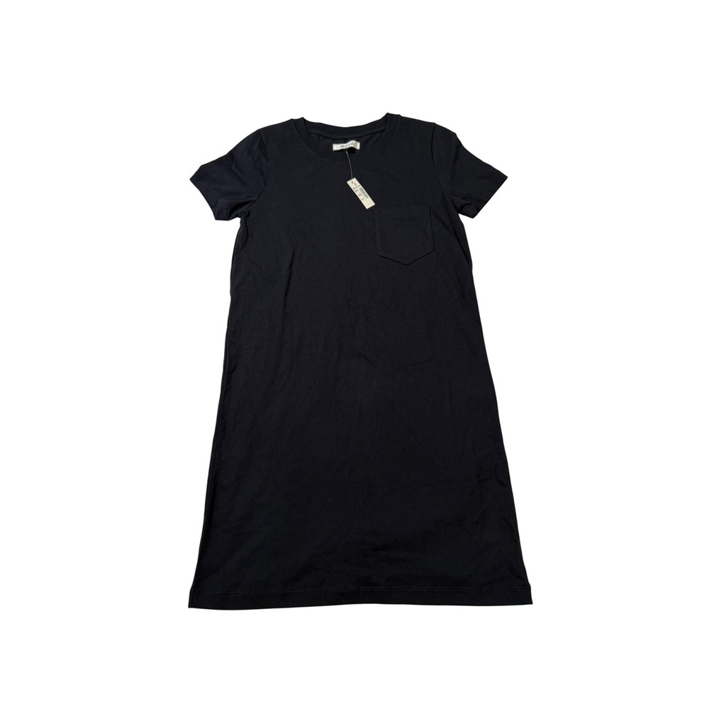Madewell Northside Vintage Tee Dress XXS Black Cotton Basic Minimalist Casual